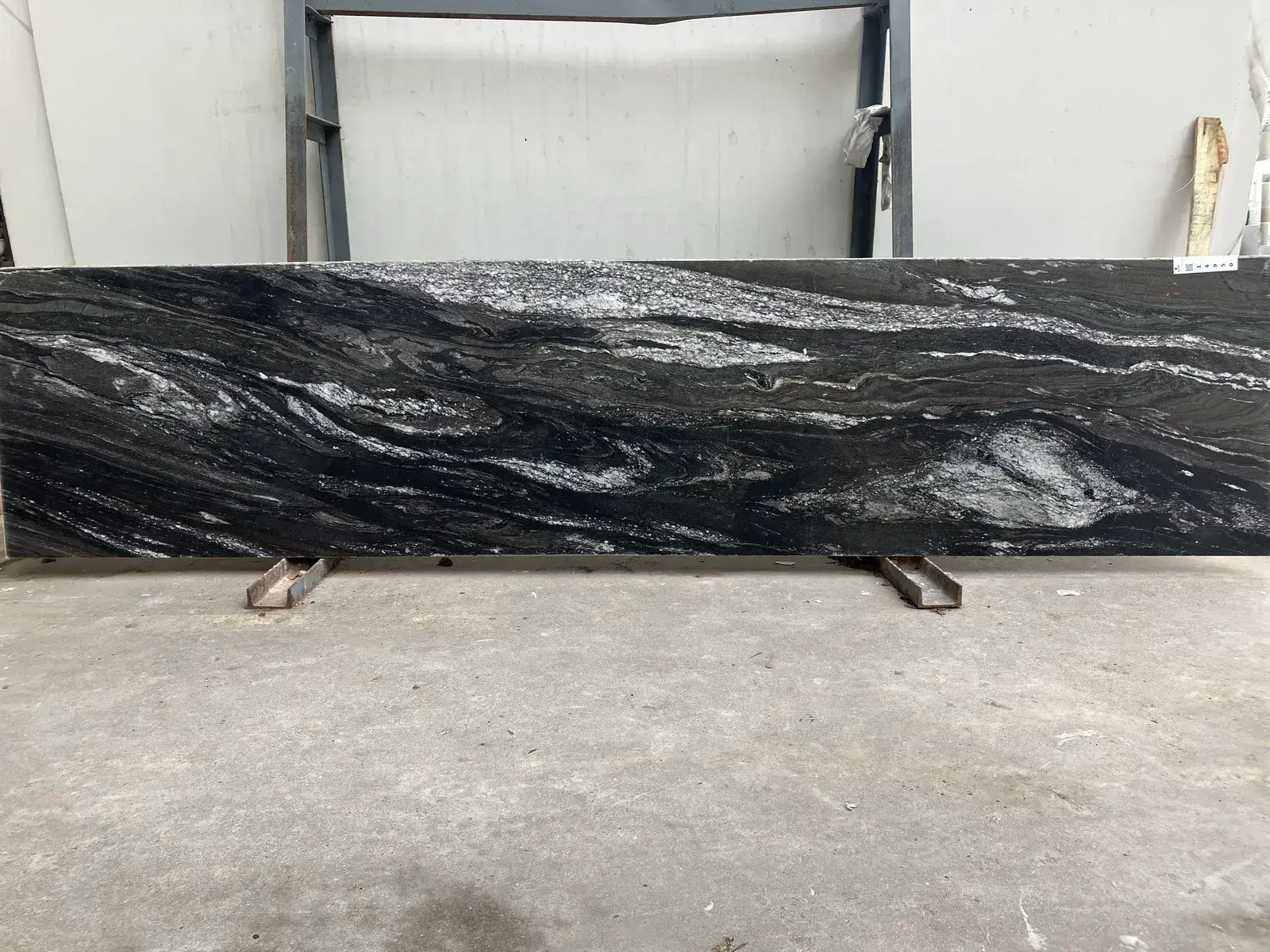 Full image of Black Forest Black Granite countertop slab