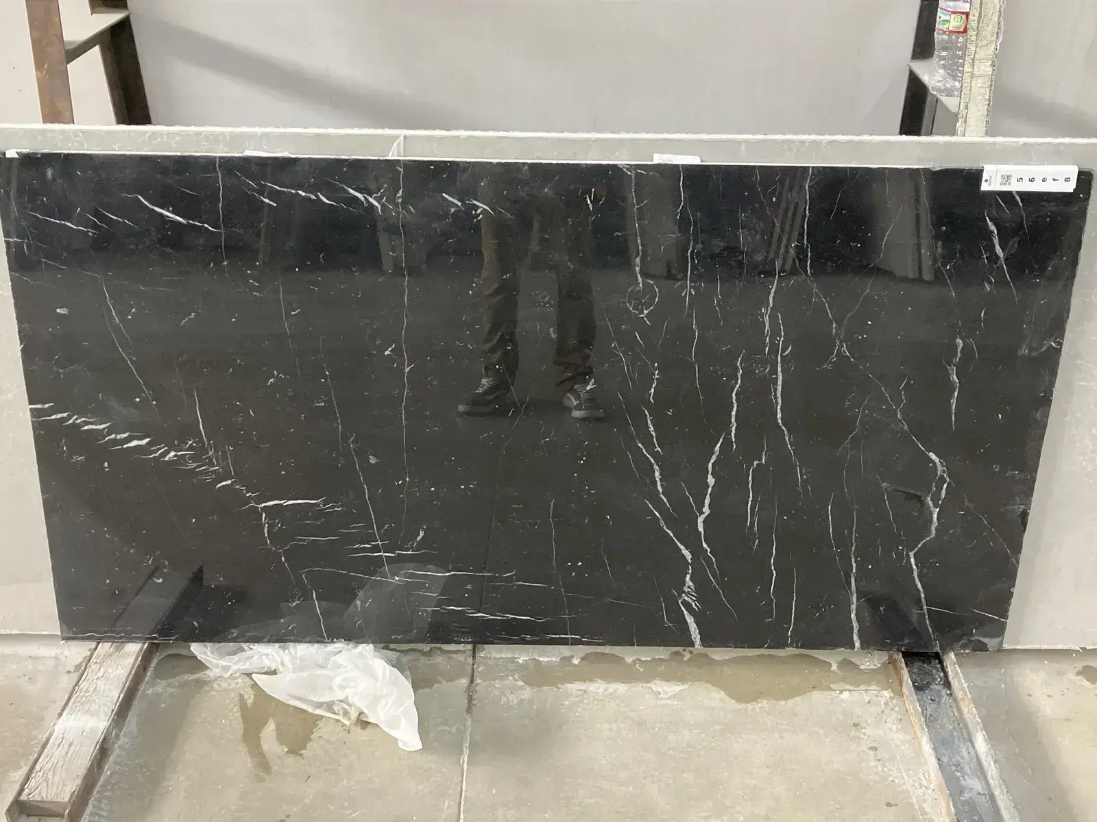Full image of Sahara Noir Black Marble countertop slab