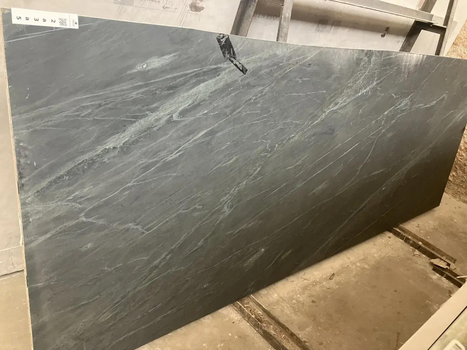 Full image of Black Soapstone Soapstone countertop slab
