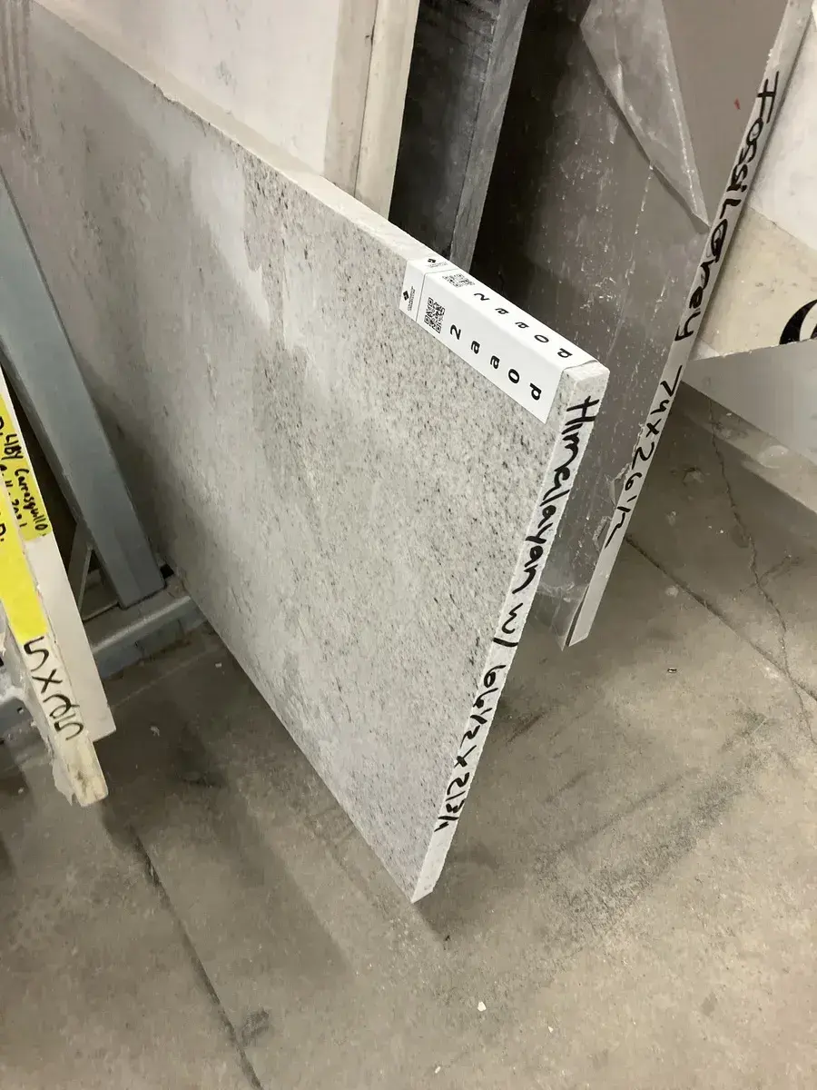 Full image of Himalaya White Grey Granite countertop slab