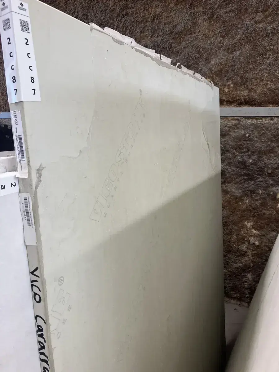 Full image of Vicostone Carrara Quartz countertop slab