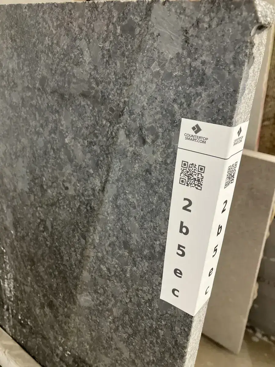 Full image of Steel Grey Granite countertop slab