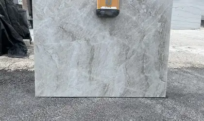 Full image of Taj Mahal Grey Quartzite countertop slab