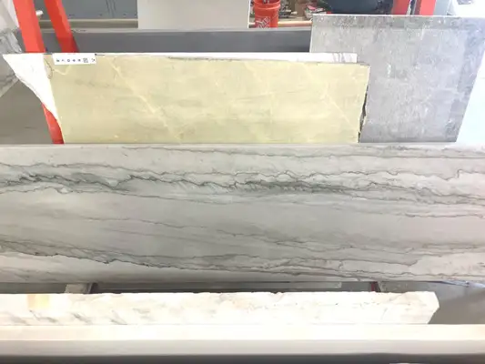 Full image of Opus White White Quartzite countertop slab