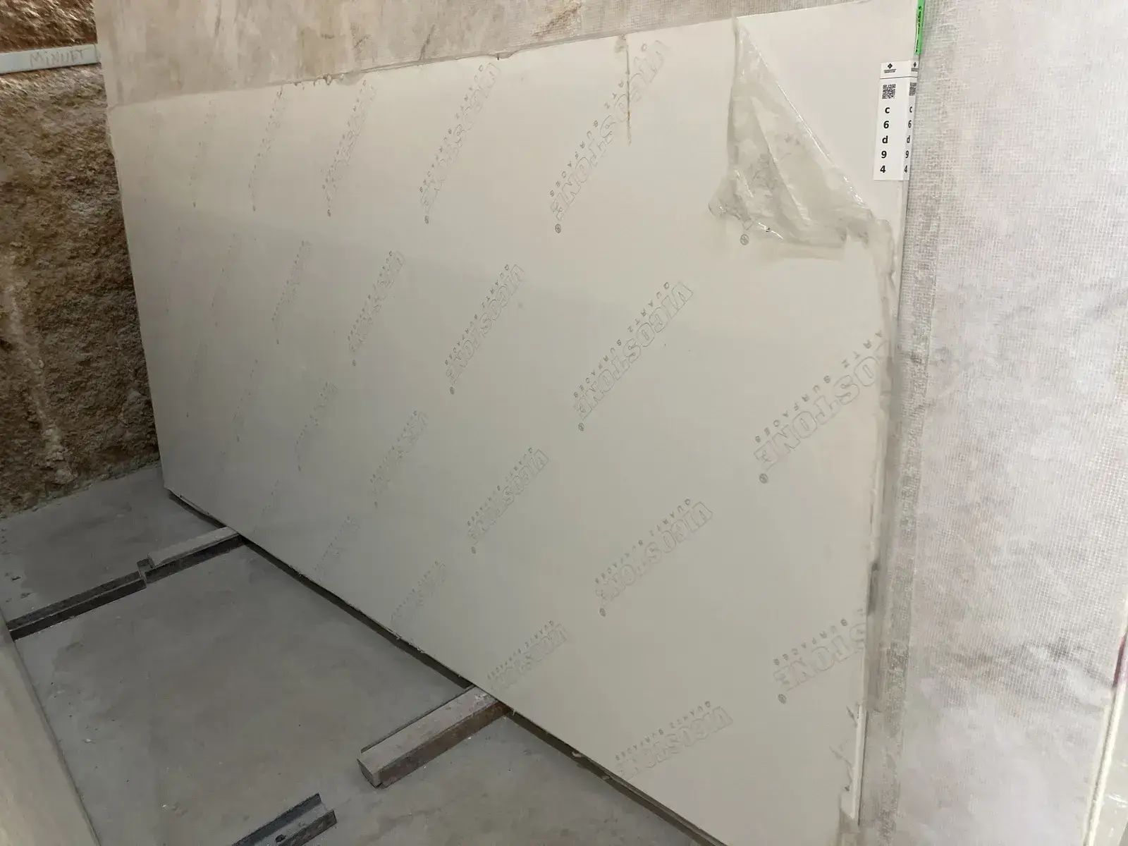Full image of Vicostone Thasos Quartz countertop slab