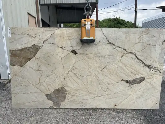 Full image of Patagonia Cream Quartzite countertop slab