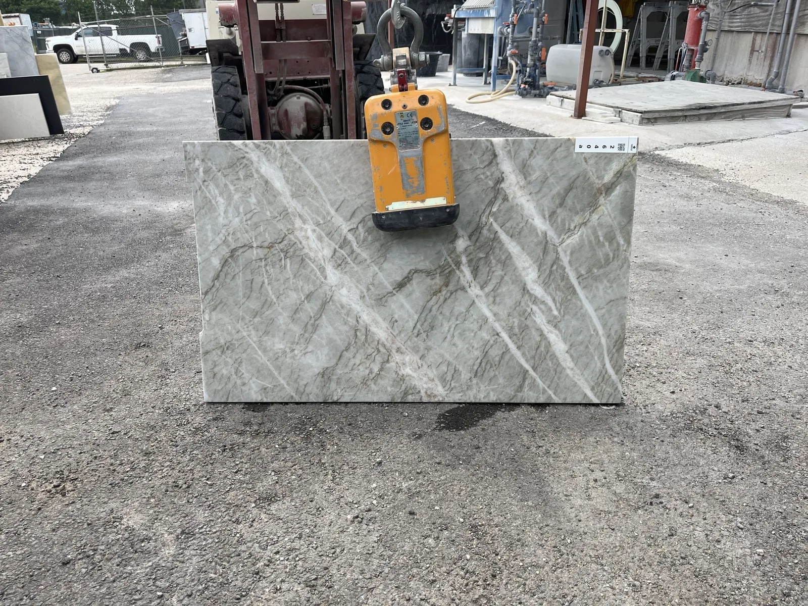 Full image of Vitoria Lux Grey Quartzite countertop slab