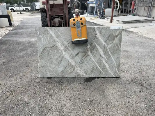 Full image of Vitoria Lux Grey Quartzite countertop slab