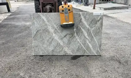 Full image of Vitoria Lux Grey Quartzite countertop slab