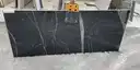 Full image of Black Vincent Black Granite countertop slab