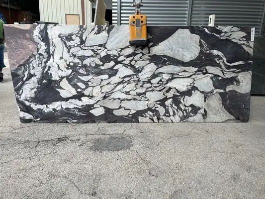 Full image of Calacatta Viola White Marble countertop slab