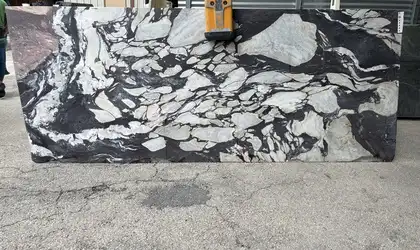 Full image of Calacatta Viola White Marble countertop slab