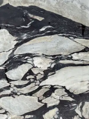 Closeup image of Calacatta Viola White Marble countertop slab