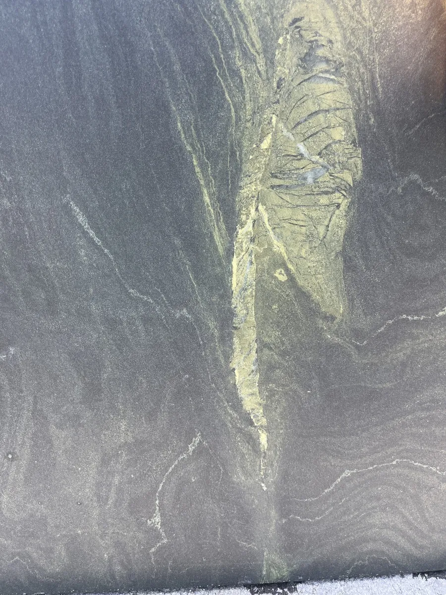 Closeup image of Avocado Green Quartzite countertop slab