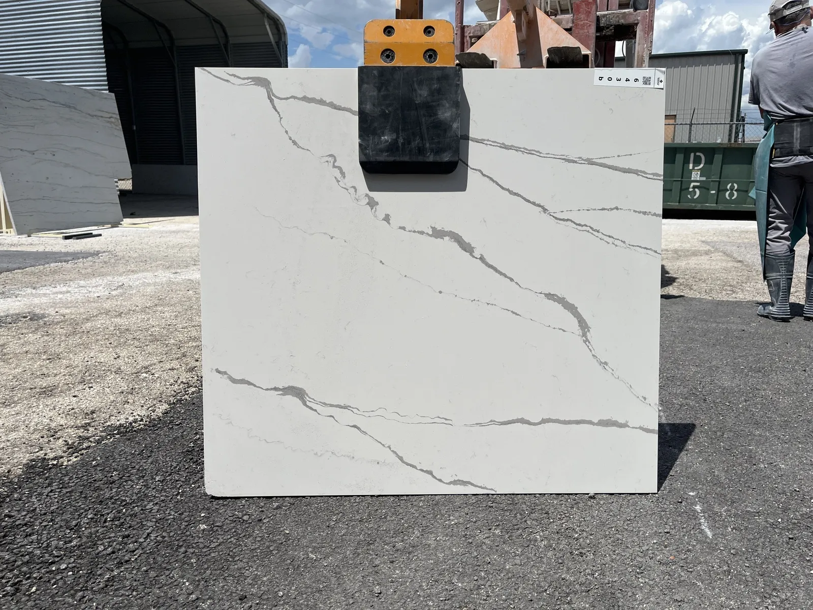 Full image of Silestone Eternal Bella White Quartz countertop slab