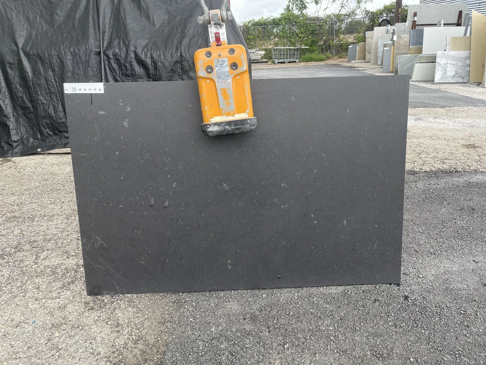 Full image of Silestone Cinder Craze Grey Quartz countertop slab