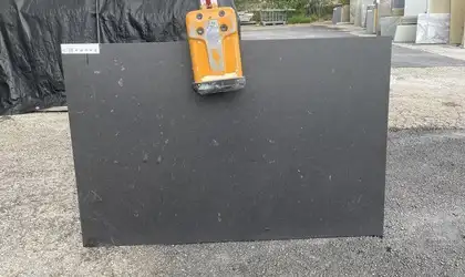 Full image of Silestone Cinder Craze Grey Quartz countertop slab