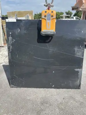 Full image of Absolute Black Black Granite countertop slab