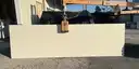 Full image of Q Quartz Carrara Mist Cream Quartz countertop slab