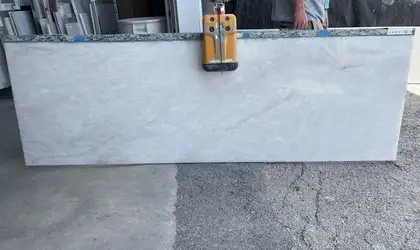 Full image of Cristallo Grey Quartzite countertop slab