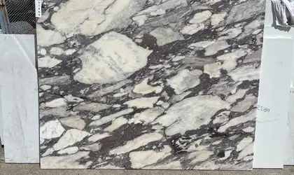 Full image of Calacatta Viola White Marble countertop slab