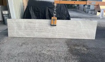 Full image of Taj Mahal Grey Quartzite countertop slab