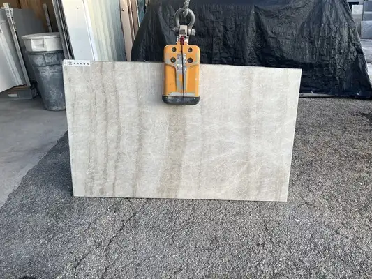 Full image of Taj Mahal Grey Quartzite countertop slab