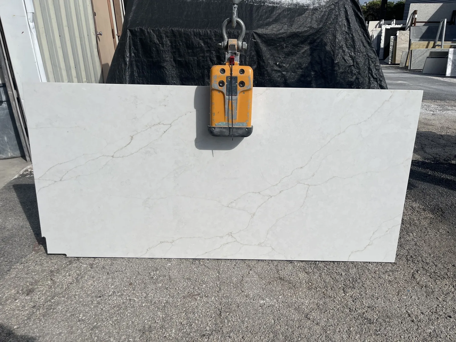 Full image of Stratus Quartz Ethereal White Quartz countertop slab