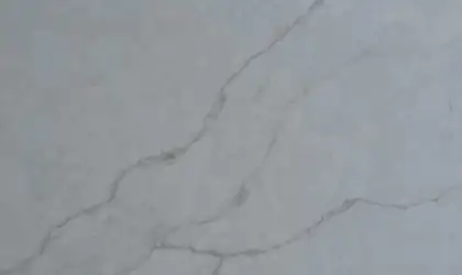 Closeup image of Stratus Quartz Ethereal White Quartz countertop slab