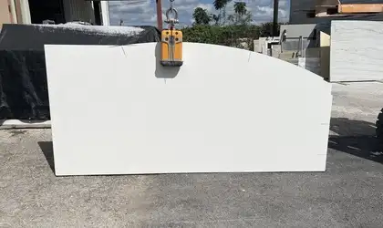 Full image of CRS Quartz Absolute White Super Jumbo White Quartz countertop slab