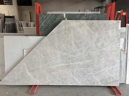 Full image of Taj Mahal Grey Quartzite countertop slab