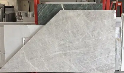 Full image of Taj Mahal Grey Quartzite countertop slab