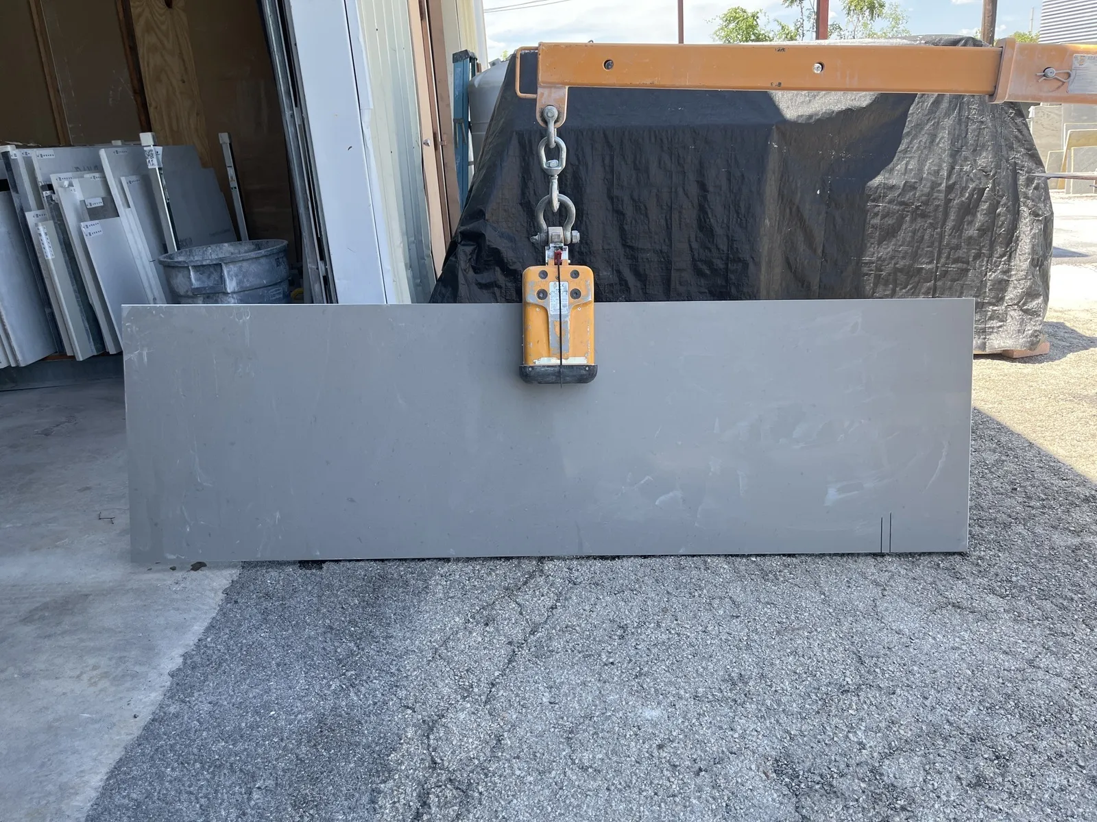 Full image of Caesarstone Pebble Quartz countertop slab
