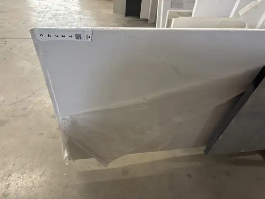 Full image of Daltile Valor White White Quartz countertop slab