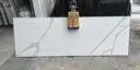 Full image of Stratus Quartz Calacatta Statuario Quartz countertop slab