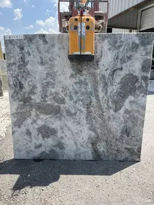 Full image of CRS Quartz River Blue Blue Marble countertop slab