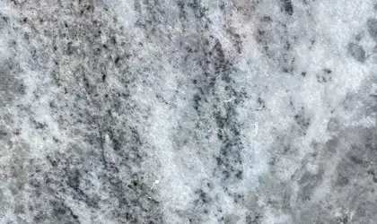Closeup image of CRS Quartz River Blue Blue Marble countertop slab