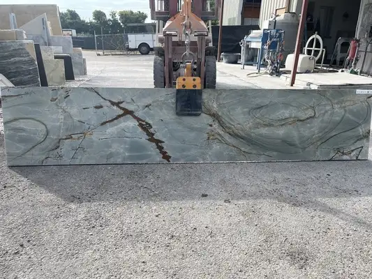 Full image of Blue Roma Blue Quartzite countertop slab