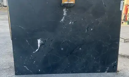 Full image of Negresco Black Quartzite countertop slab
