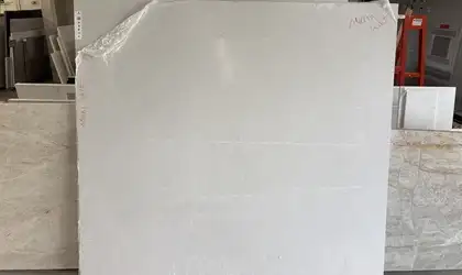 Full image of Silestone Miami White White Quartz countertop slab