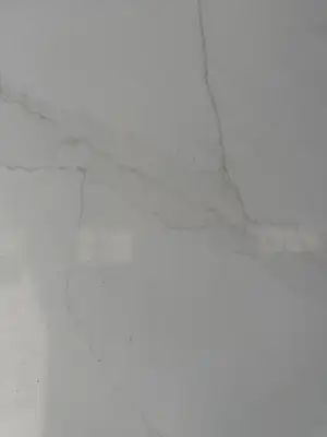 Closeup image of Stratus Quartz Calacatta Athena White Quartz countertop slab