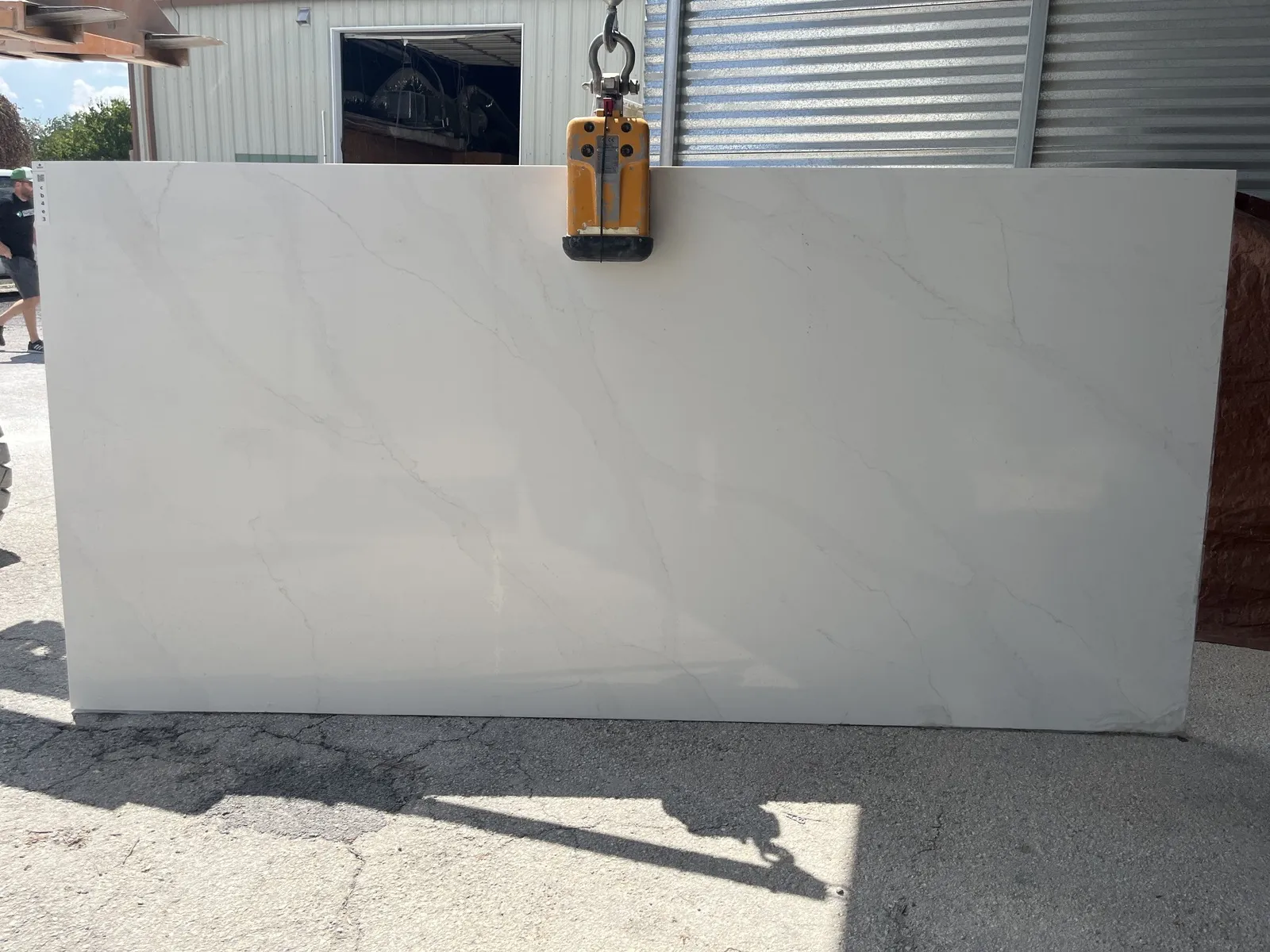 Full image of Stratus Quartz Calacatta Athena White Quartz countertop slab