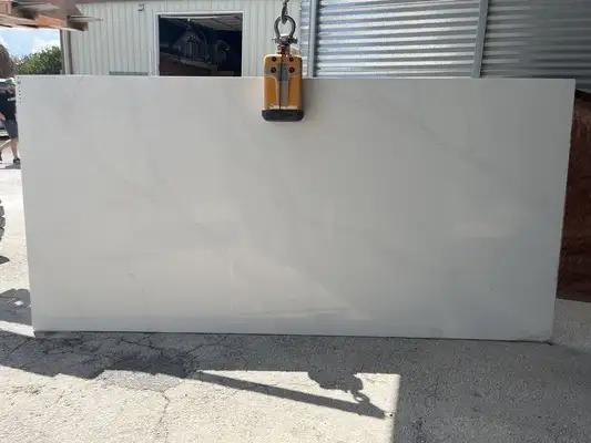 Full image of Stratus Quartz Calacatta Athena White Quartz countertop slab