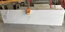 Full image of Daltile Calacatta Villa White Quartz countertop slab