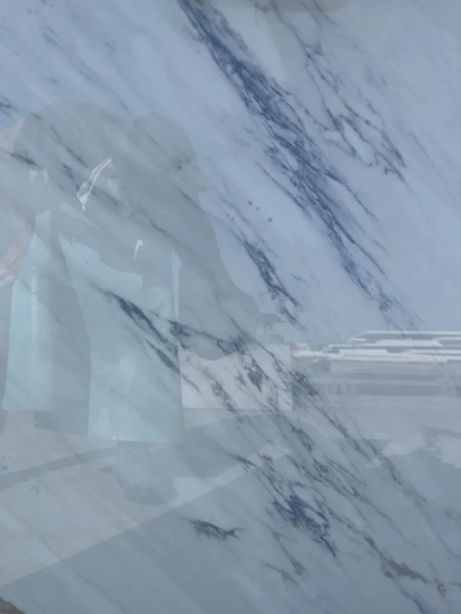 Closeup image of Dekton Trance Grey Sintered countertop slab