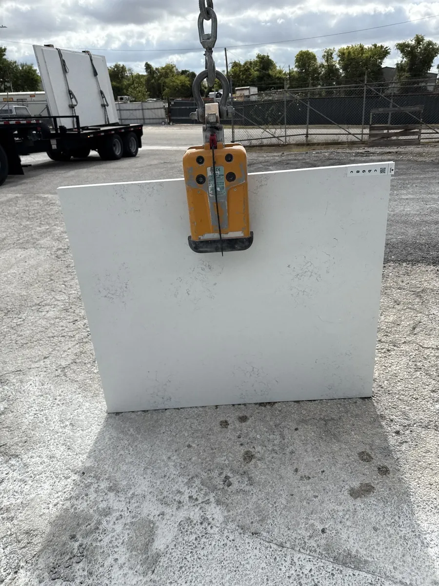 Full image of Q Quartz Carrara Marmi White Quartz countertop slab