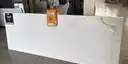 Full image of Q Quartz Calacatta Miraggio Quartz countertop slab