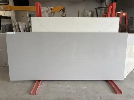 Full image of Q Quartz Soapstone Mist Quartz countertop slab