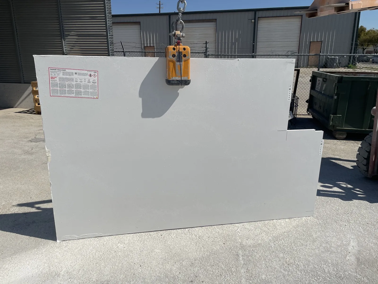 Full image of Caesarstone Alpine Mist Quartz countertop slab