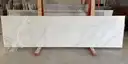 Full image of Silestone Eternal Calacatta Gold White Quartz countertop slab